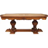 Casa Padrino Luxus Barock Esstisch Braun / Naturfarben 310 cm - Barock Esszimmer Möbel - Braun/Beige