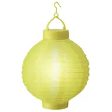 MARELIDA LED Solar Lampion 20cm Party Balkon Terrasse Gartenbeleuchtung Lichtsensor gelb