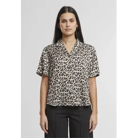 URBAN CLASSICS Ladies Leo Resort Shirt Braun XS