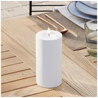 Deluxe Homeart LED Stumpenkerze 15 cm weiß