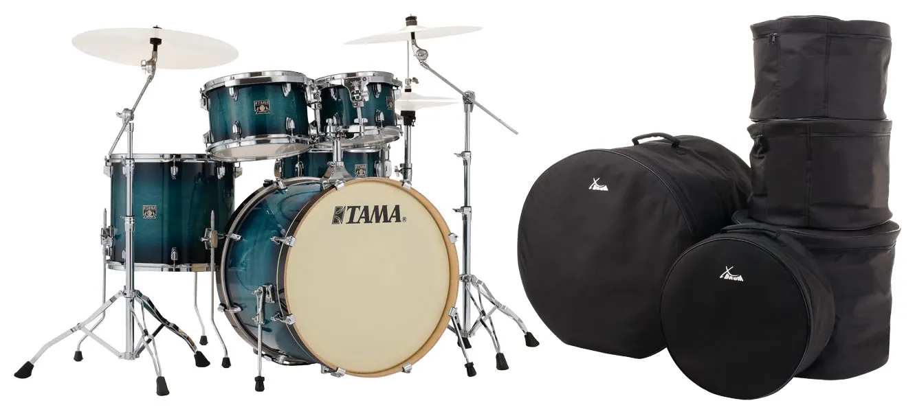 Tama CL50R-BAB Superstar Classic Drumkit Blue Lacquer Burst Set mit Taschen