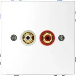 Merten MEG4350-6035 Steckdose für Audio Anschluss, Lotosweiß, System Design MEG43506035