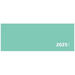 2025 ADINA Tischquerkalender mintgrün 1W 2S Schreibtischkalender Tischkalender 30x10cm