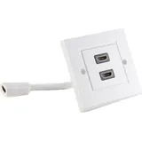 ShiverPeaks 79510-2 2 x HDMI Wanddose 2xHDMI Buchse mit Kabelverlängerung