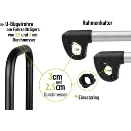 Eufab Strap Rahmenhalter lang Ø 25 + 30 mm