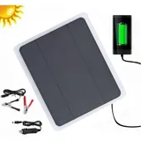 Ej.life - 20 w 12 v Solar-Autobatterie-Ladegerät, für Solarpanel-Ladegerät mit Krokodilklemmen-Adapter für Auto, Boot, Automobil, Motorrad, Wohnmobil