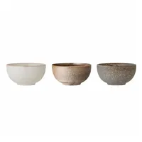 Bloomingville Schale Addison, grau, Keramik, 3er Set