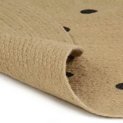 vidaXL Teppich Handgefertigt Jute mit Punktmuster 120 cm