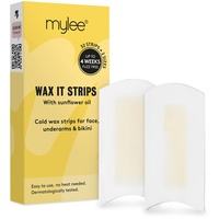 Mylee Wax It Kaltwachsstreifen zur einfachen und natürlichen Haarentfernung, 32 Kaltwachsstreifen, für Gesicht, Körper, Beine, Achseln und Bikinizone, Haarentfernungsstreifen, für alle Hauttypen