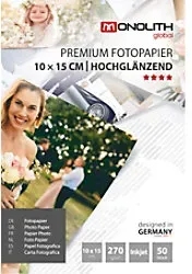 Monolith Fotopapier Glänzend 270 g/m2 Weiß 50 Blatt