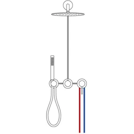 Herzbach MODUL7 Armatur-Set H-RB250 70.702712.1.12 Wandarm Regenbrause 250mm Schwarz matt