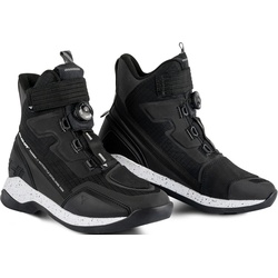 SHIMA Takeshi Motorrad Stiefel, schwarz-weiss, Größe 43 für Männer