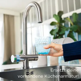 Brita 3-Wege-Küchenarmatur Edelstahl Silber