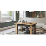 Couchtisch höhenverstellbar & ausziehbar – 110–150 cm – Eiche Artisan & Anthrazit – ASTRA Sofatisch mit Stauraum – Moderner Wohnzimmertisch - Braun/Grau