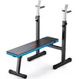 Verstellbare Hantelbank mit Dip-Station - Multifunktionale Fitnessbank