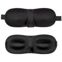 Intirilife Augenmaske in SCHWARZ - Ergonomisch Vorgeformte Unisex Schlafmaske für erholsamen Schlaf - Passgenau auf der Nase und mehr Platzfreiheit für Augen und Wimpern