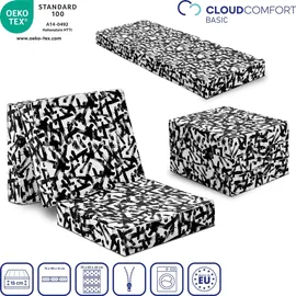 cloudcomfort Klappmatratze 75 x 195 x 15 cm H3 Polyester