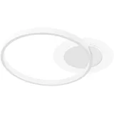 Homcom Deckenlampe 3 Lichtfarbe rund 50 x 40 x 7,4 cm weiß