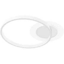 Homcom Deckenlampe 3 Lichtfarbe rund 50 x 40 x 7,4 cm weiß