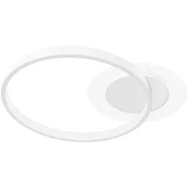 Homcom Deckenlampe 3 Lichtfarbe rund 50 x 40 x 7,4 cm weiß