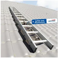 weise steigtechnik Weise Kaminkehrerleiter 5,04 m 18 Sprossen, robuste & sichere Dachleiter für Schornsteinfeger, passend für handelsübliche Hohlziegel, nach DIN 18160-5/ EN 131