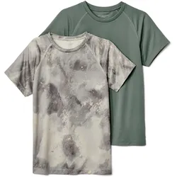 Tchibo - 2 Kinder-Sportshirts - Herren - Gr. 134/140 - grün