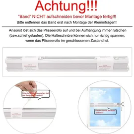 Woltu Wabenplissee 75 x 220 cm weiß/weiß