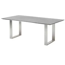 Niehoff Gartentisch 220 x 95 x 76 cm HPL Beton-Design/Weiß