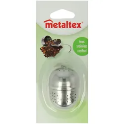 Metaltex Teekugel - Grau Oval Edelstahl