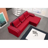 JVmoebel Ecksofa, Sofa Schlafsofa Designer Sofa mit Bettfunktion + Bettkasten blau|rot