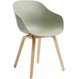 HAY - About A Chair AAC 222, Eiche lackiert / pastel green 2.0 (Kunststoffgleiter)