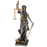 Veronese by Joh. Vogler GmbH Figur der Justitia römische Göttin der Gerechtigkeit 21 cm Gold/silberfarben Skulptur Anwalt Recht Gesetz