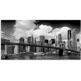 Artland Wandbild »Manhattan Skyline, Brooklyn Bridge«, New York, (1 St.), als Alubild Outdoorbild Leinwandbild, Wandaufkleber versch. Größen & Produktarten - / für den Außenbereich, Poster, Wandtattoo auch für Badezimmer geeignet