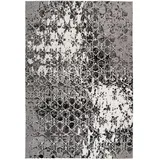 MeGusta Flachflor Teppich Modern Grau Baumwolle 160x230 cm Claudia