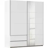 Rauch Schwebetürenschrank »Kleiderschrank Schrank Garderobe Wäscheschrank SEVILLA mit Spiegel«, (in 3 verschiedenen Ausstattungen BASIC/CLASSIC/PREMIUM), Metall-Griffleisten alufarben oder Graumetallic MADE IN GERMANY,