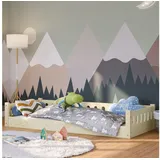 bellabino Kinderbett Miera 90 x 200 cm Birke lackiert braun