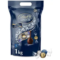 Lindt LINDOR Schokoladen Kugeln Dunkle Mischung | 1kg Beutel wiederverschließbar