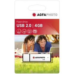AgfaPhoto USB Flash Drive 2.0 - USB-Flash-Laufwerk - 4 GB - USB 2.0 - Silber