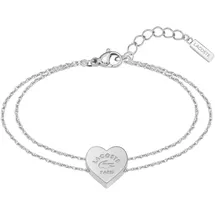 Lacoste Gliederarmband LOVE MY CROC Edelstahl silber  Größe 18