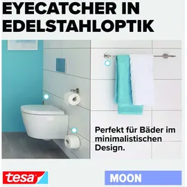 Tesa WC-Bürstengarnitur Moon Edelstahloptik