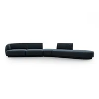 Micadoni Sofa Miley, modular 5-Sitzer blau
