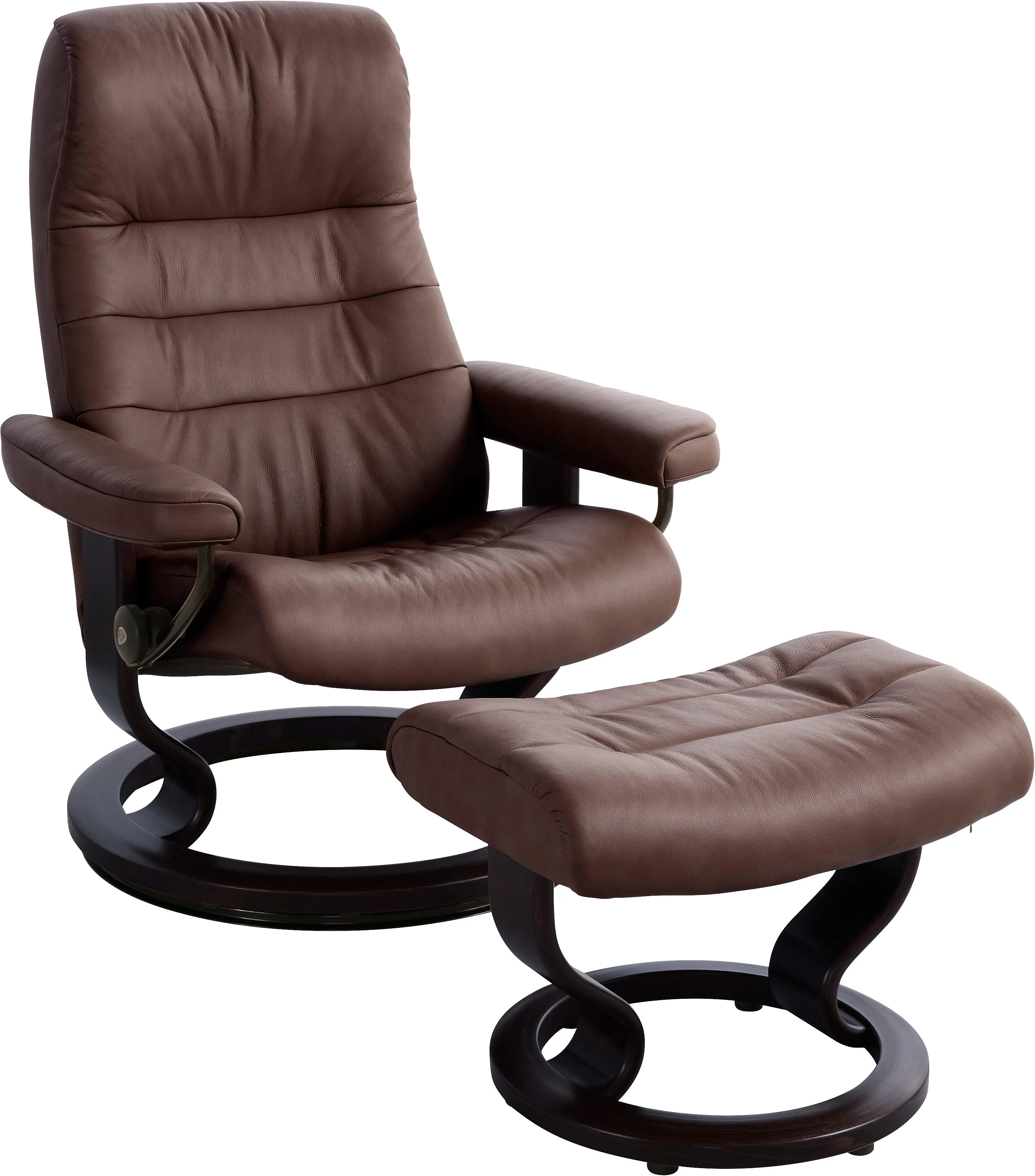 Stressless® Relaxsessel »Opal«, (Set, Relaxsessel mit Hocker), mit Hocker, mit Classic Base, Größe L, mit Schlaffunktion Stressless® brown