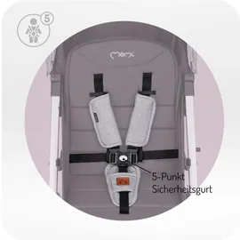 MOMI ESTELLE Buggy Dunkelgrau leicht, kompakt – verstellbares Verdeck - Schwarz, Gold, Grau