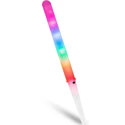 Royal Catering Zuckerwattestäbchen LED - 7 Modi - BPA-freier Kunststoff - inkl. Batterien - 50 Stück -