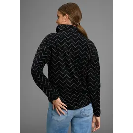 POLARINO Fleecepullover Grau/Schwarz 40/42