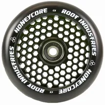 Root Industries Root Industrie Air Honeycore 110mm Stunt-Scooter Rolle + Fantic26 Sticker (Schwarz/Pu Schwarz)