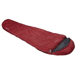 Mumienschlafsack HIGH PEAK "TR 300" Schlafsäcke Gr. B/L: 85 cm x 230 cm, Reißverschluss links, rot (dunkelrot, grau) Mumienschlafsäcke