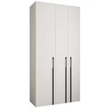 abiks möbel Drehtürenschrank COMO 120 x 245,5 x 50 cm Schwarz/Weiß