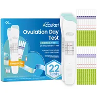 Accufast Ovulationstest Kit - LH Kombipack 22x Fruchtbarkeitstest - 2x Ovulations Peak Teststäbchen und 20x Ovulationsteststreifen, Vorhersage des Eisprungs 6/12 Stunden später - Deutsch Handbuch