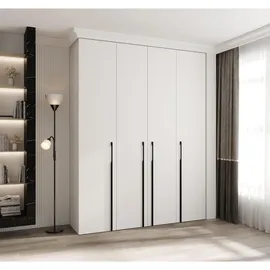 abiks möbel Drehtürenschrank COMO 190 x 245,5 x 50 cm Schwarz/Weiß